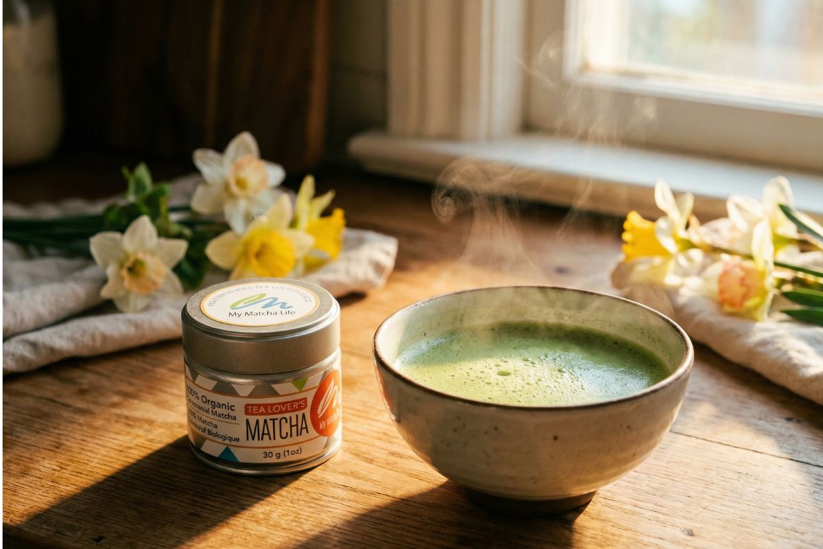 "My Matcha Life Tea Lover's Organic Ceremonial Matcha — shade-grown, high L-theanine, first harvest"