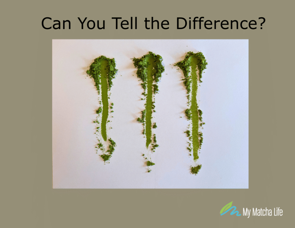 why is matcha so expensive - examples of three grades of matcha 